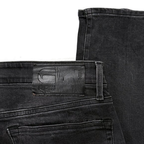G Star Raw 3301 Straight Jeans Mens 31 x 34 Faded Black Button Fly Denim - Picture 11 of 12